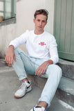 Skip Summer Longsleeve Tee (white/unisex)